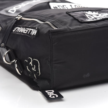 Dolce & Gabbana Nylon Logo Patches Backpack Black 5 of 9