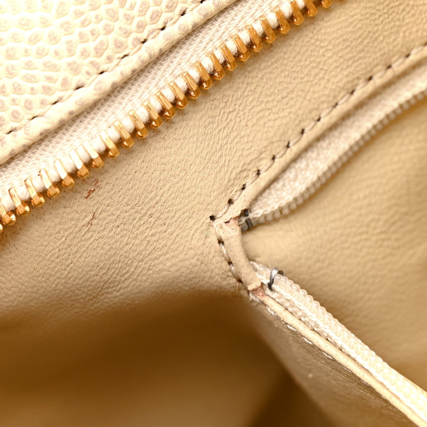 Caviar Quilted Medallion Tote Light Beige