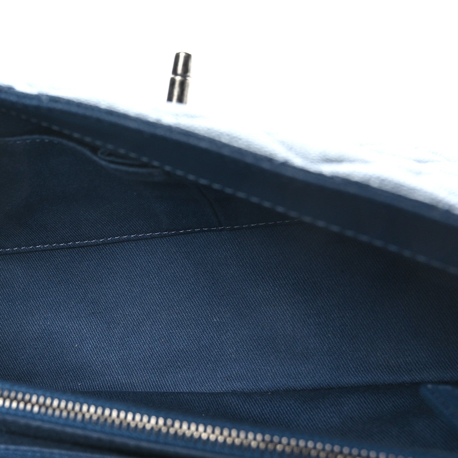 Chanel Caviar Quilted Small Coco Handle Flap Blue 5 of 9