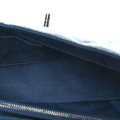 Chanel Caviar Quilted Small Coco Handle Flap Blue 5 of 9