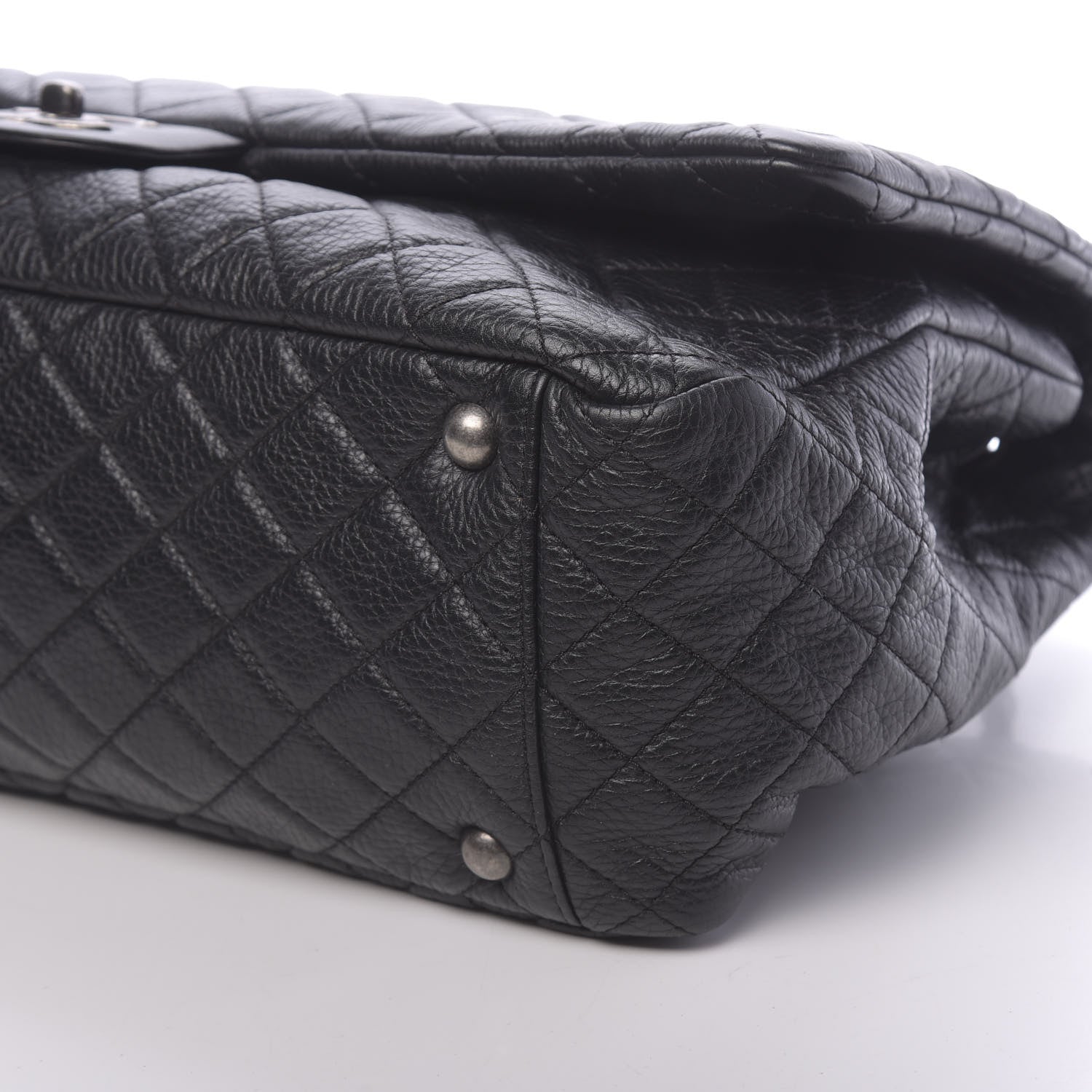 Chanel Calfskin Quilted XXL Travel Flap Bag Black 10 of 10