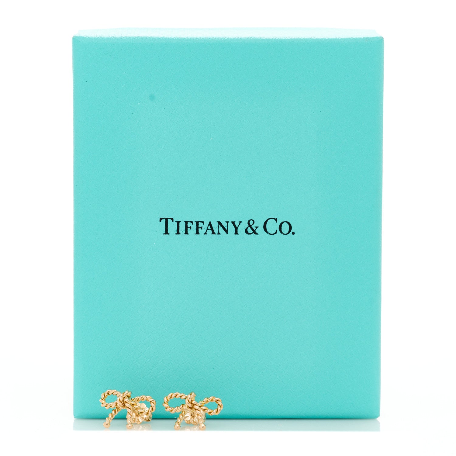 Tiffany 18K Rose Gold Twist Bow Earrings 6 of 6