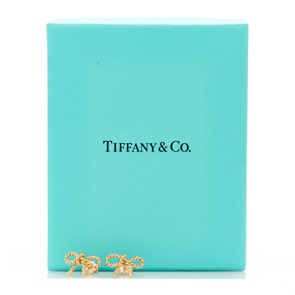 Tiffany 18K Rose Gold Twist Bow Earrings 6 of 6