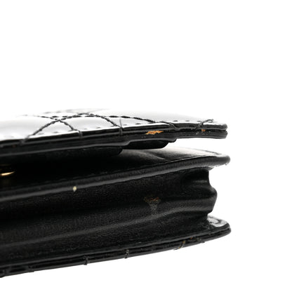 Christian Dior Patent Cannage Small Lady Dior Flap Card Holder Black 7 of 7