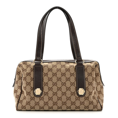 Gucci Monogram Small Charmy Boston Dark Brown 1 of 13