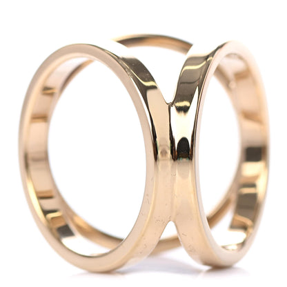 Hermes Permabrass Rose Gold Plated Trio Scarf Ring 1 of 4