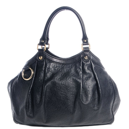 Gucci Guccissima Medium Sukey Tote Black 1 of 10