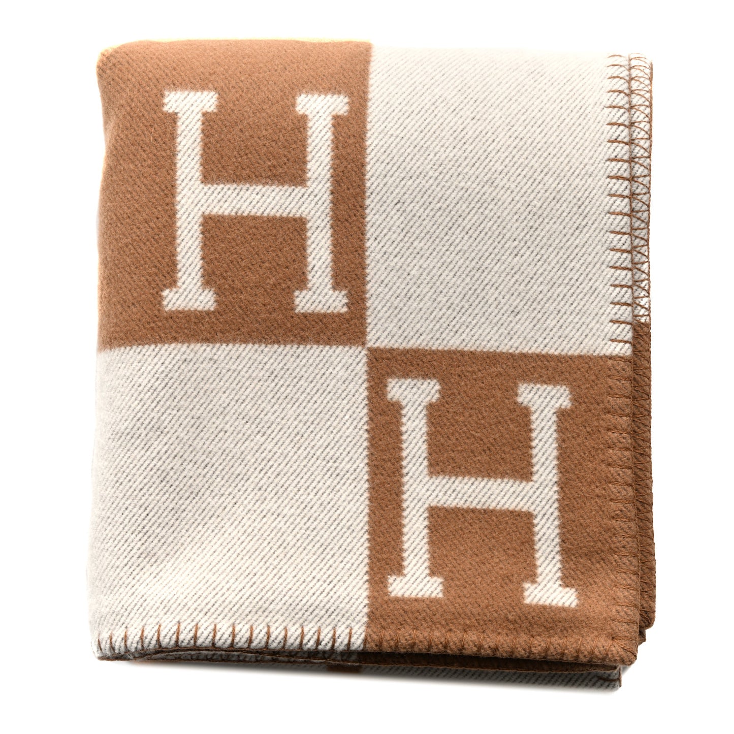 Wool Cashmere Avalon Blanket Ecru Camel
