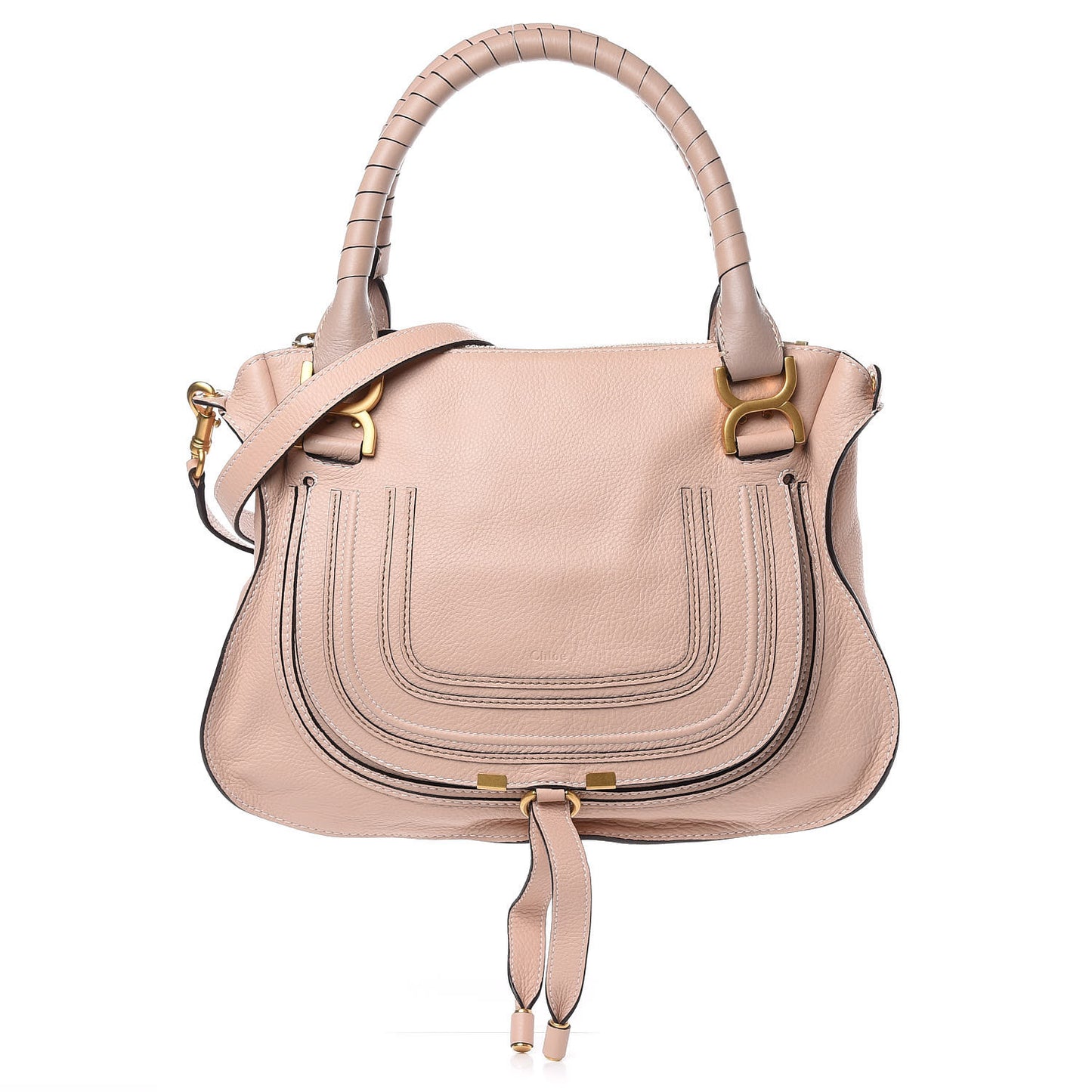 Calfskin Medium Marcie Satchel Blush Nude