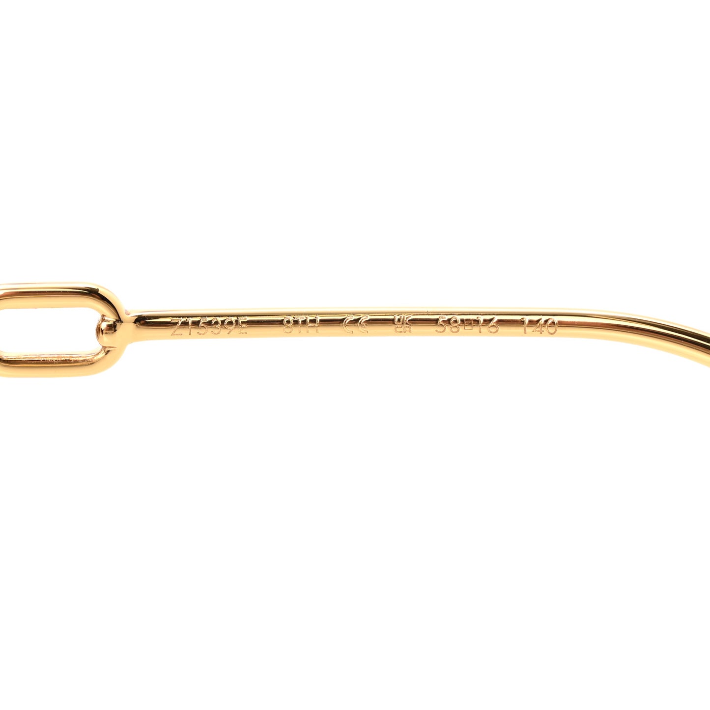 Metal My LV Chain Pilot Sunglasses Z1539E Gold