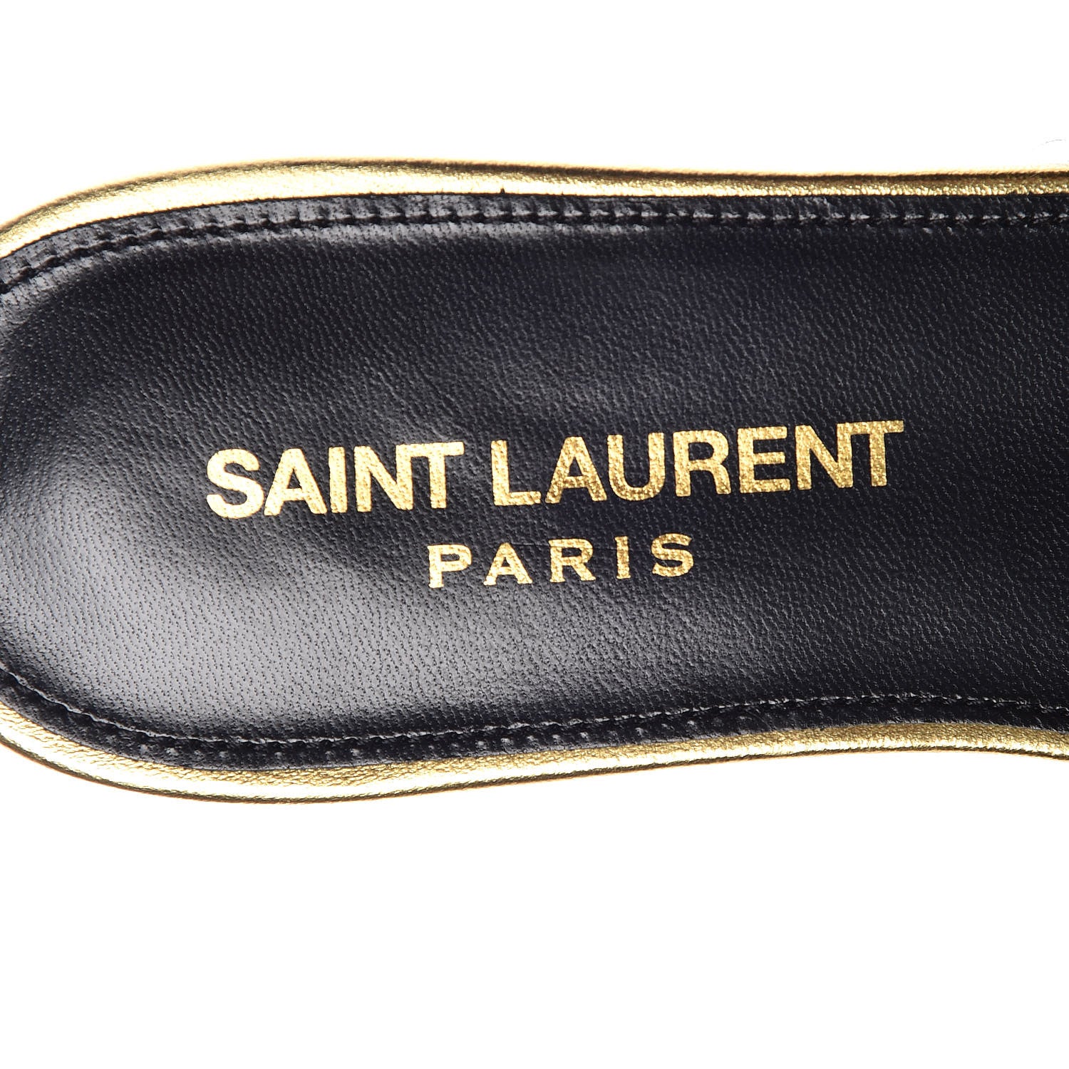 Saint Laurent Metallic Lambskin Gia 05 Ankle Sandals 37 Oro 7 of 8
