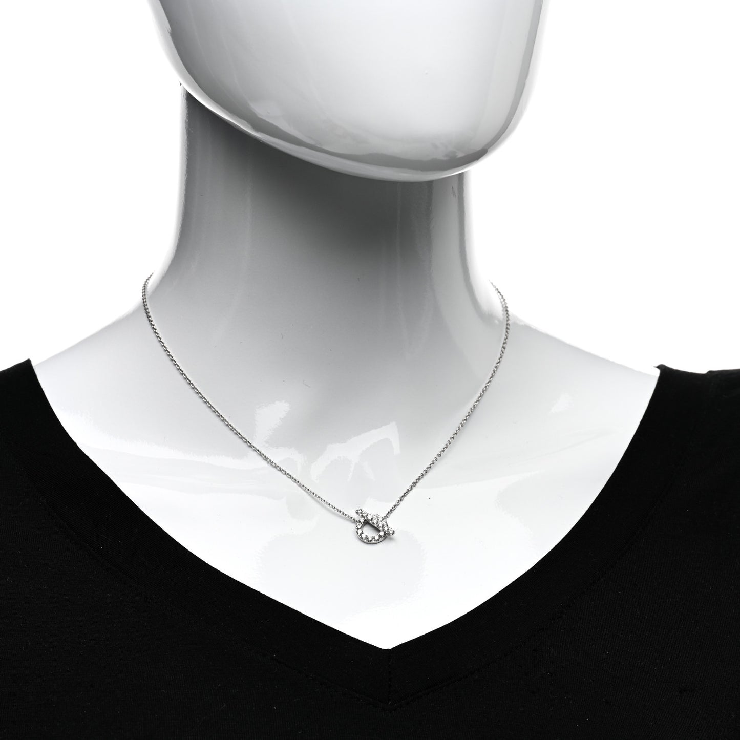 18K White Gold Diamond Finesse Pendant Necklace