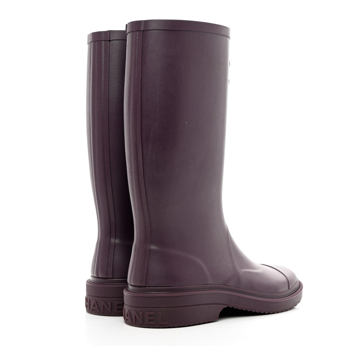 Caoutchouk CC High Boots 40 Dark Purple