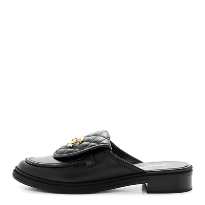 Chanel Lambskin Quilted CC Turnlock Mules 40.5 Black 1 of 11