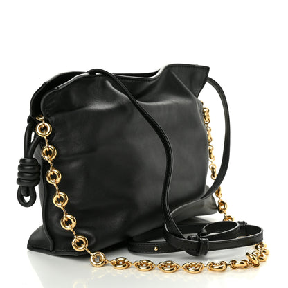 Loewe Nappa Calfskin Mini Flamenco Knot Clutch With Chain Black 3 of 13