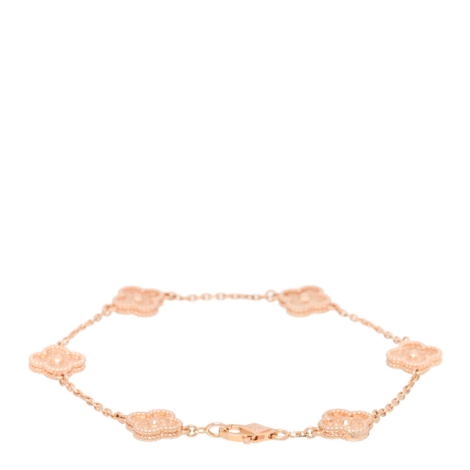 Van Cleef & Arpels 18K Rose Gold 6 Motifs Sweet Alhambra Bracelet 2 of 4
