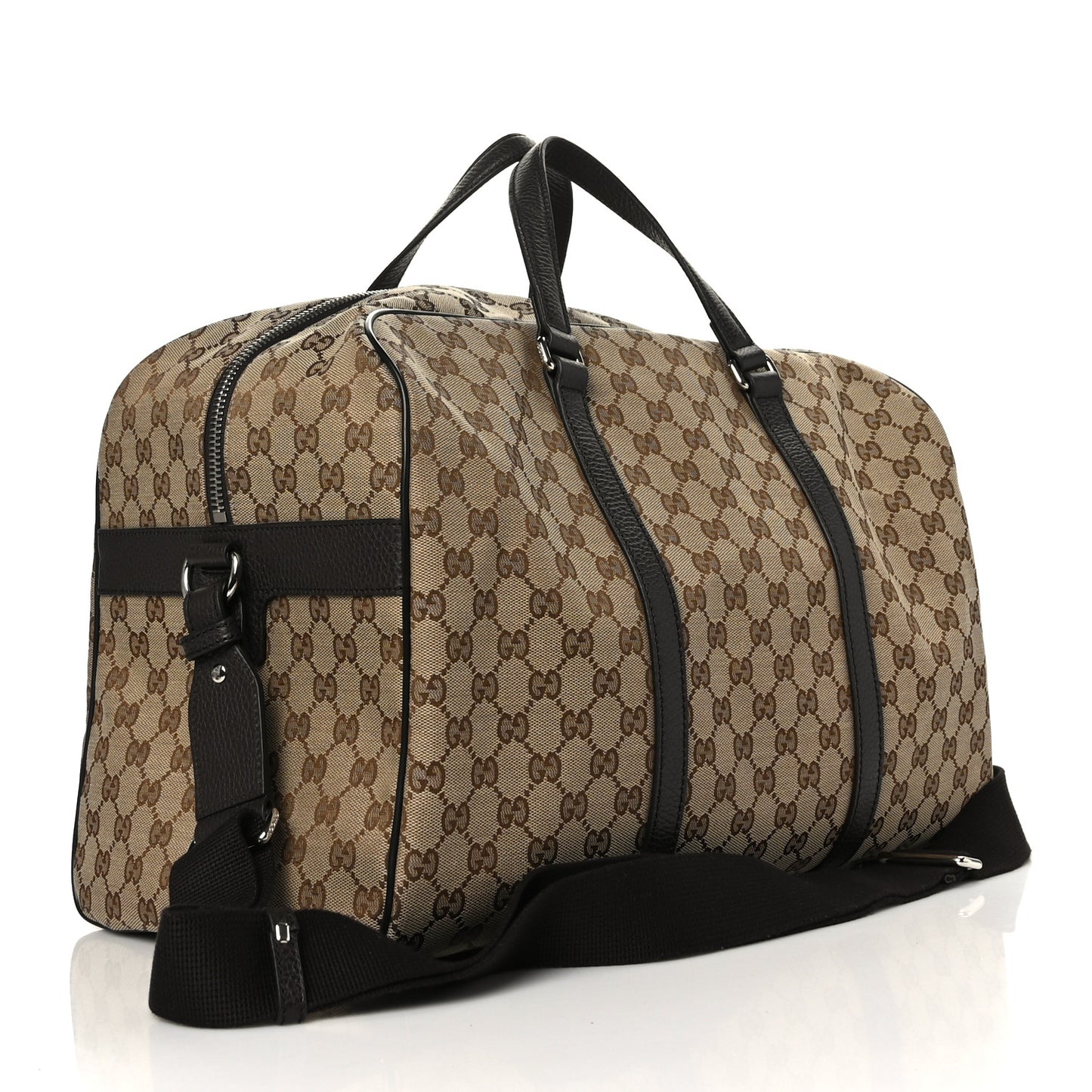 Monogram Dollar Calfskin Boston Duffle Bag Beige Ebony Testa di Moro Marrone Scuro