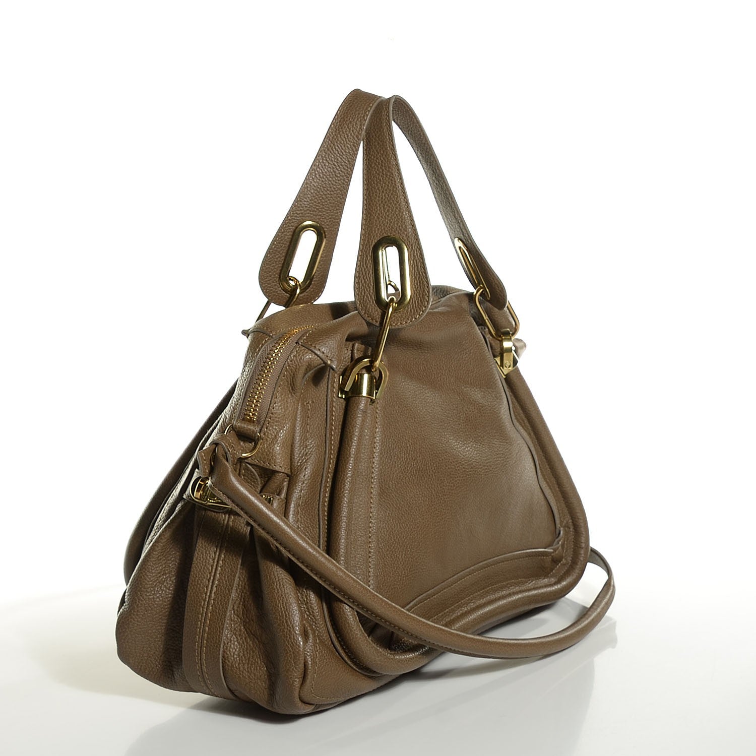 Chloe Calfskin Medium Paraty Barbour Khaki 3 of 8