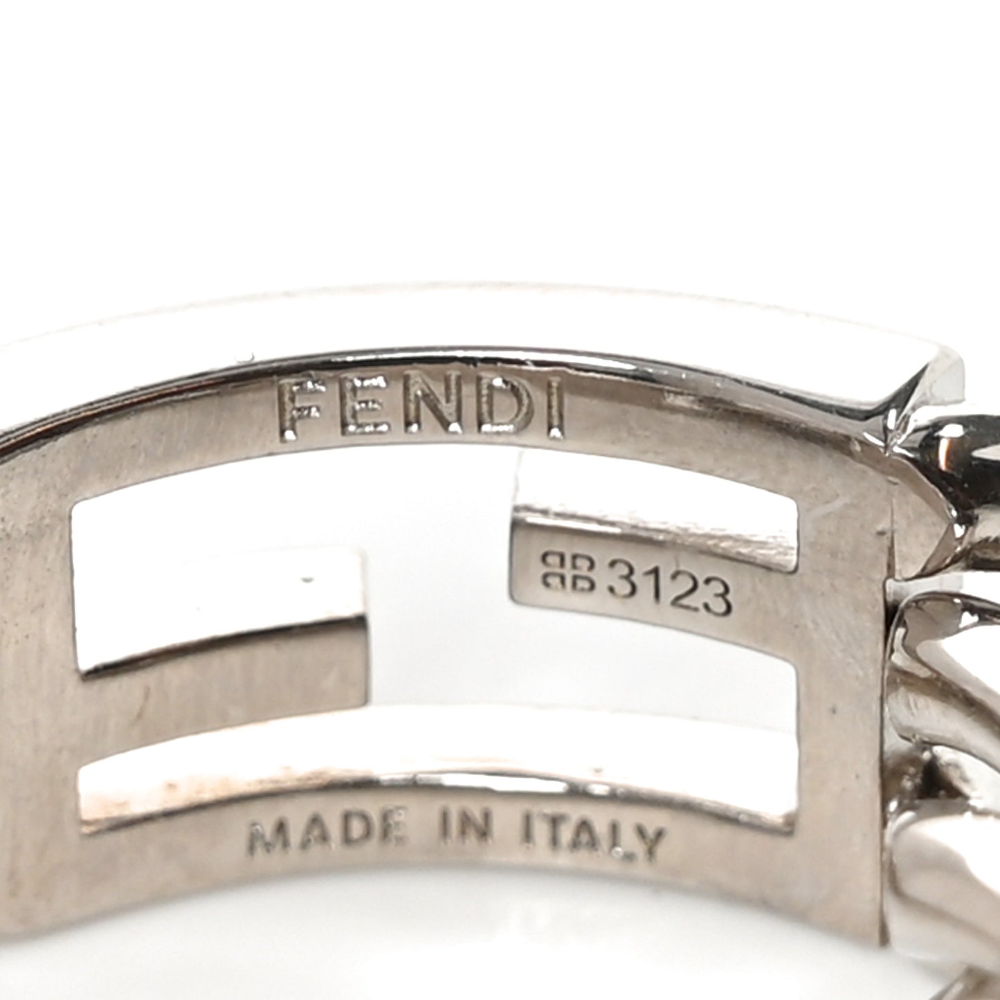 Metal FF Chain Ring S Silver