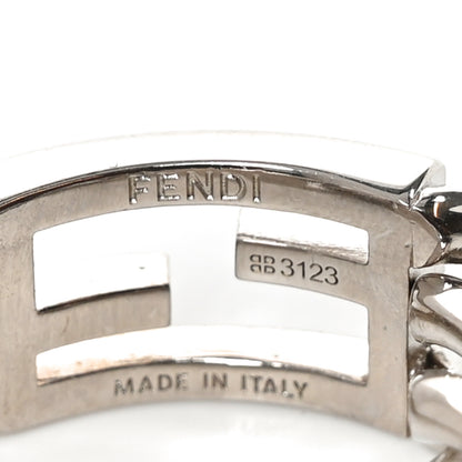 Fendi Metal FF Chain Ring S Silver 4 of 5