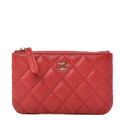 Chanel Caviar Quilted Small Cosmetic Case Red 1 of 8