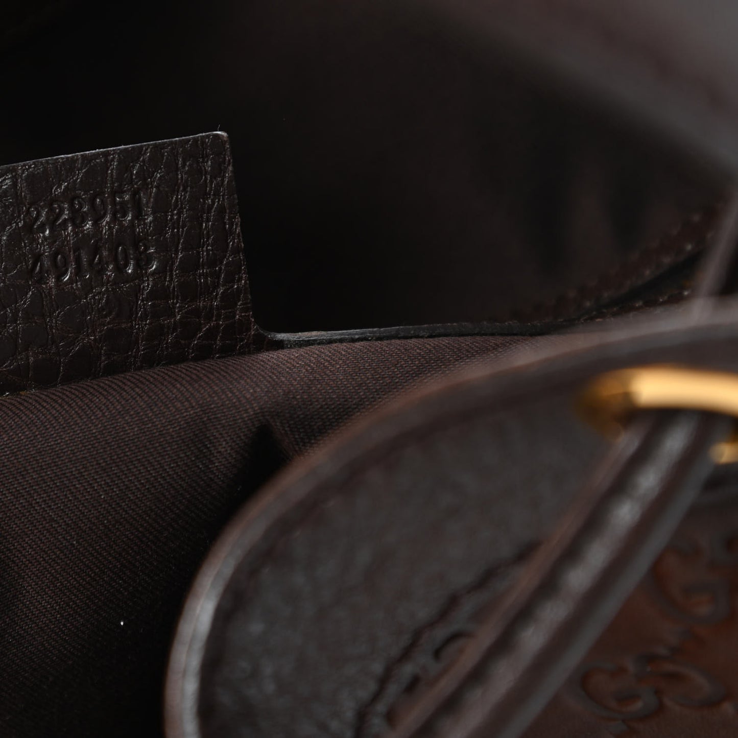 Guccissima Medium Interlocking Icon Shoulder Bag Dark Brown