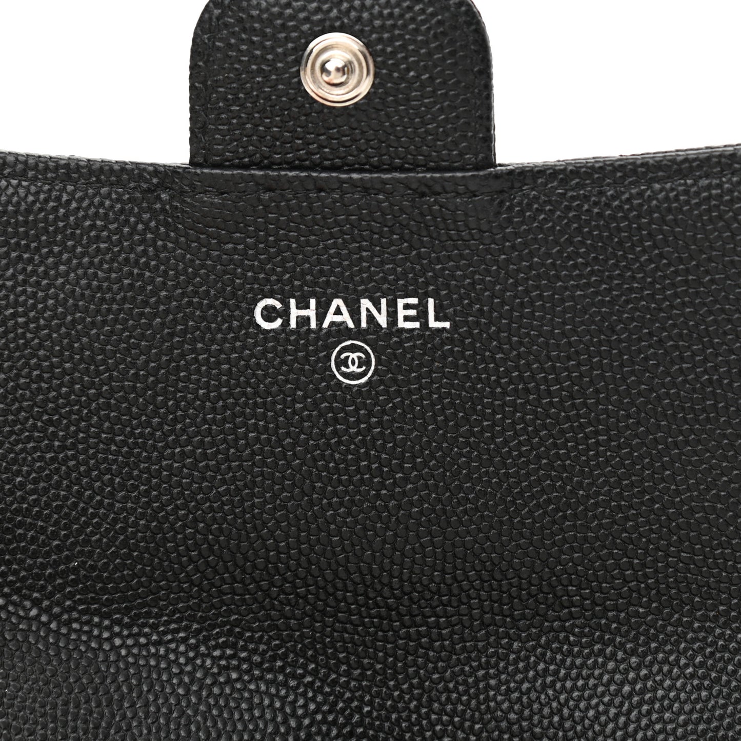 Caviar Quilted Medium Flap Wallet Black