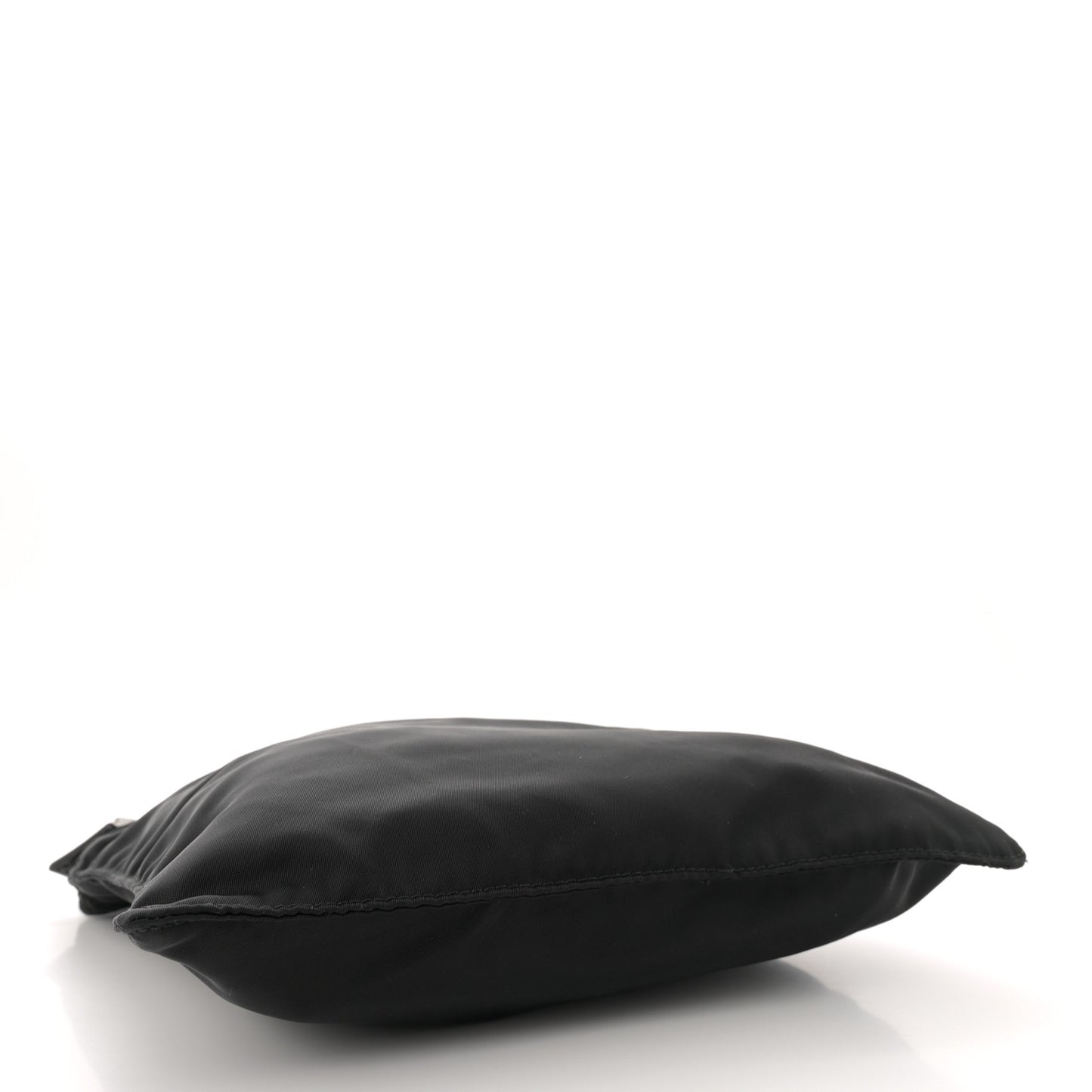 Tessuto Nylon Saffiano Flat Messenger Bag Black