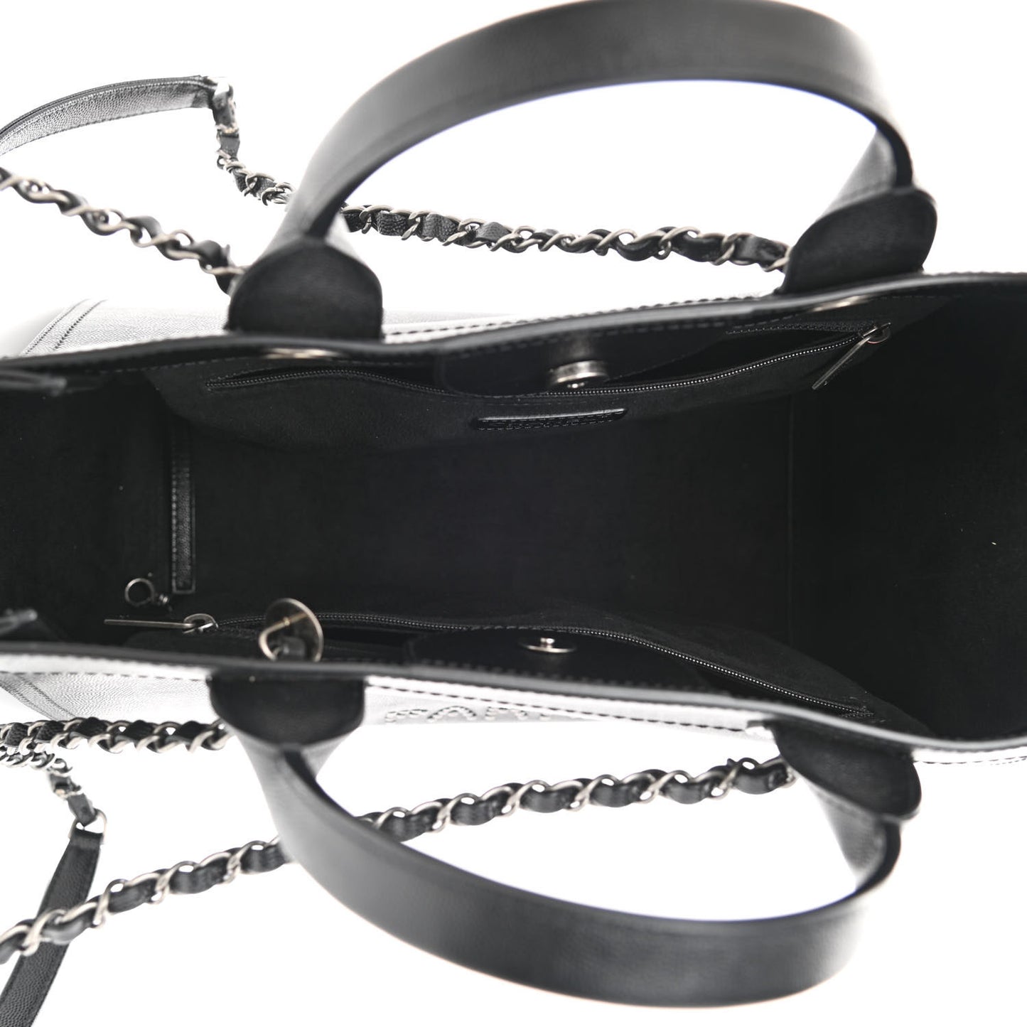 Caviar Small Studded Deauville Tote Black