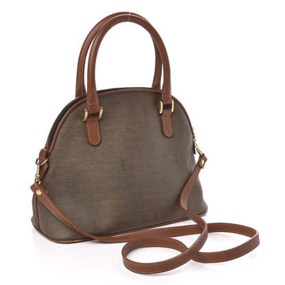 Fendi Nappa Canvas Top Handle Bag Brown 3 of 13