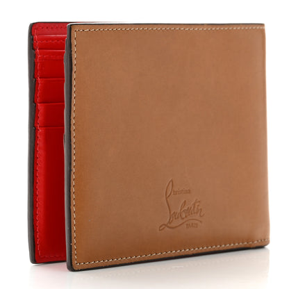 Christian Louboutin Calfskin Spiked Bi-Fold Wallet Brown 3 of 6