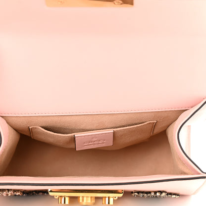 Gucci Calfskin Crystal Star Embroidered Small Padlock Shoulder Bag Perfect Pink Multicolor 4 of 9