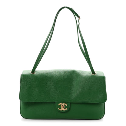 Chanel Grained Calfskin Small Souplissimo Maxi Flap Green 1 of 10