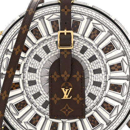 Louis Vuitton X FORNASETTI Calfskin Architettura Petite Boite Chapeau White Black 7 of 9