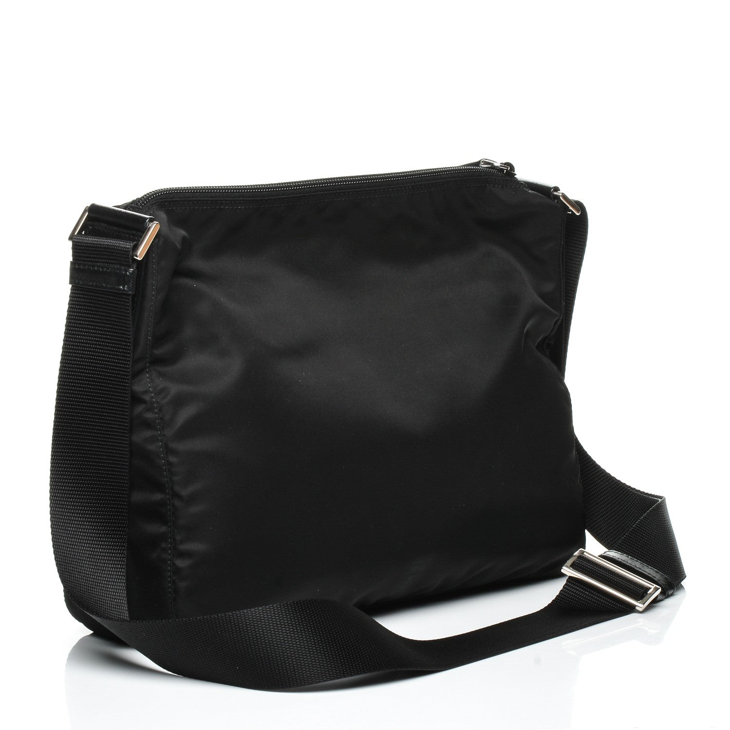 Prada Nylon Saffiano Vela Messenger Bag Nero Black 3 of 14