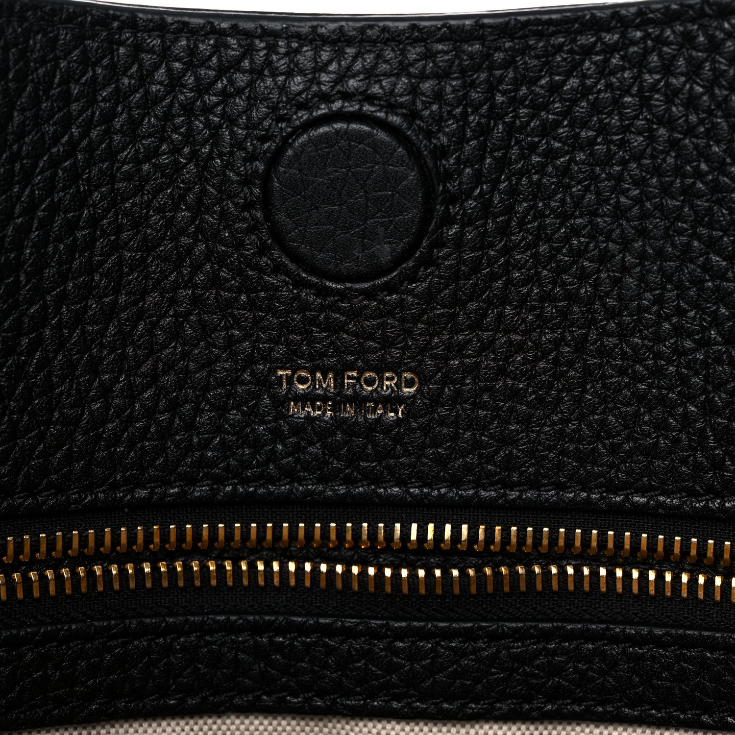 Tom Ford Pebbled Calfskin Large Alix Padlock Zip Hobo Bag Black 5 of 13