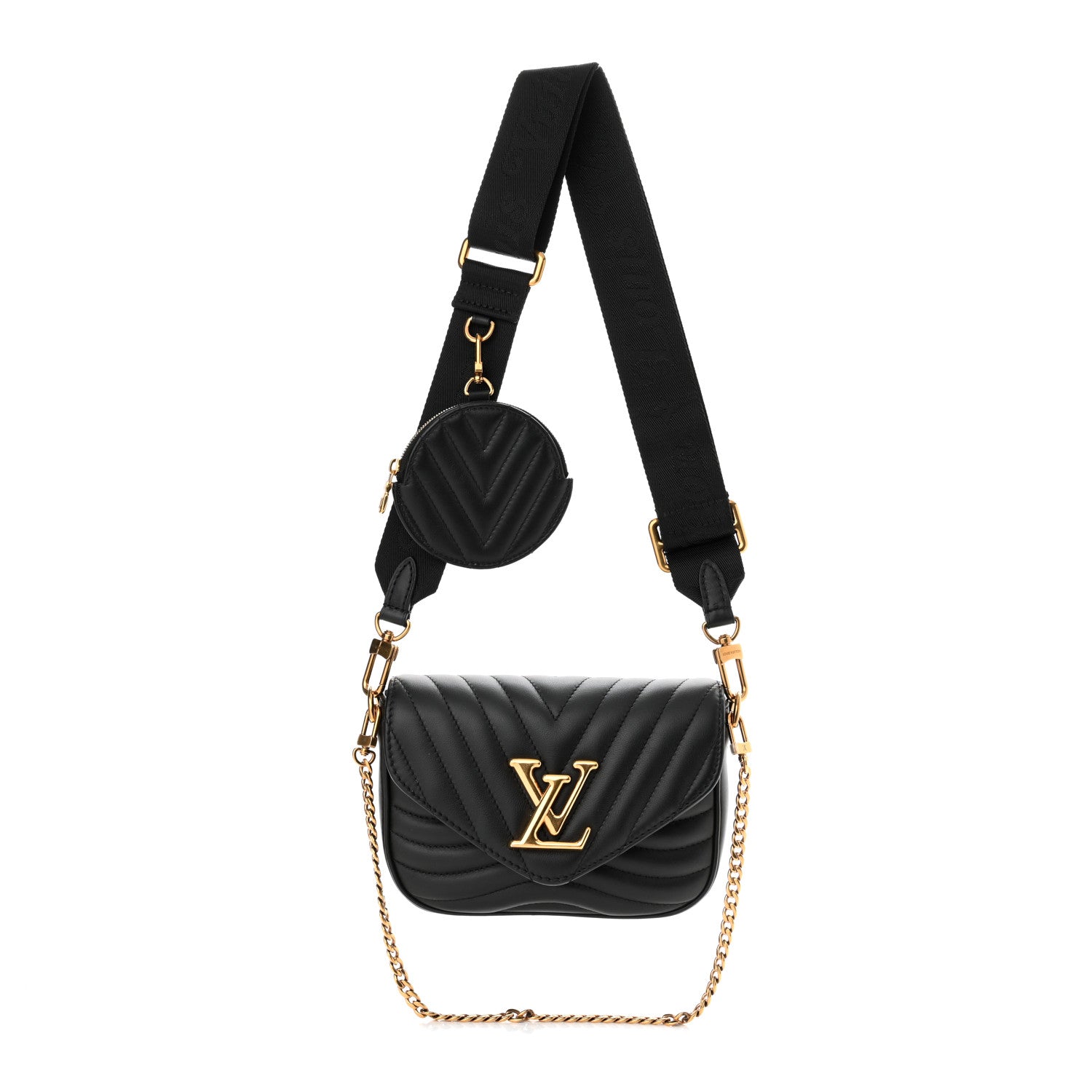 Louis Vuitton Calfskin New Wave Multi Pochette Black 1 of 8