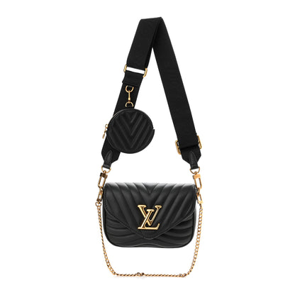 Louis Vuitton Calfskin New Wave Multi Pochette Black 1 of 8