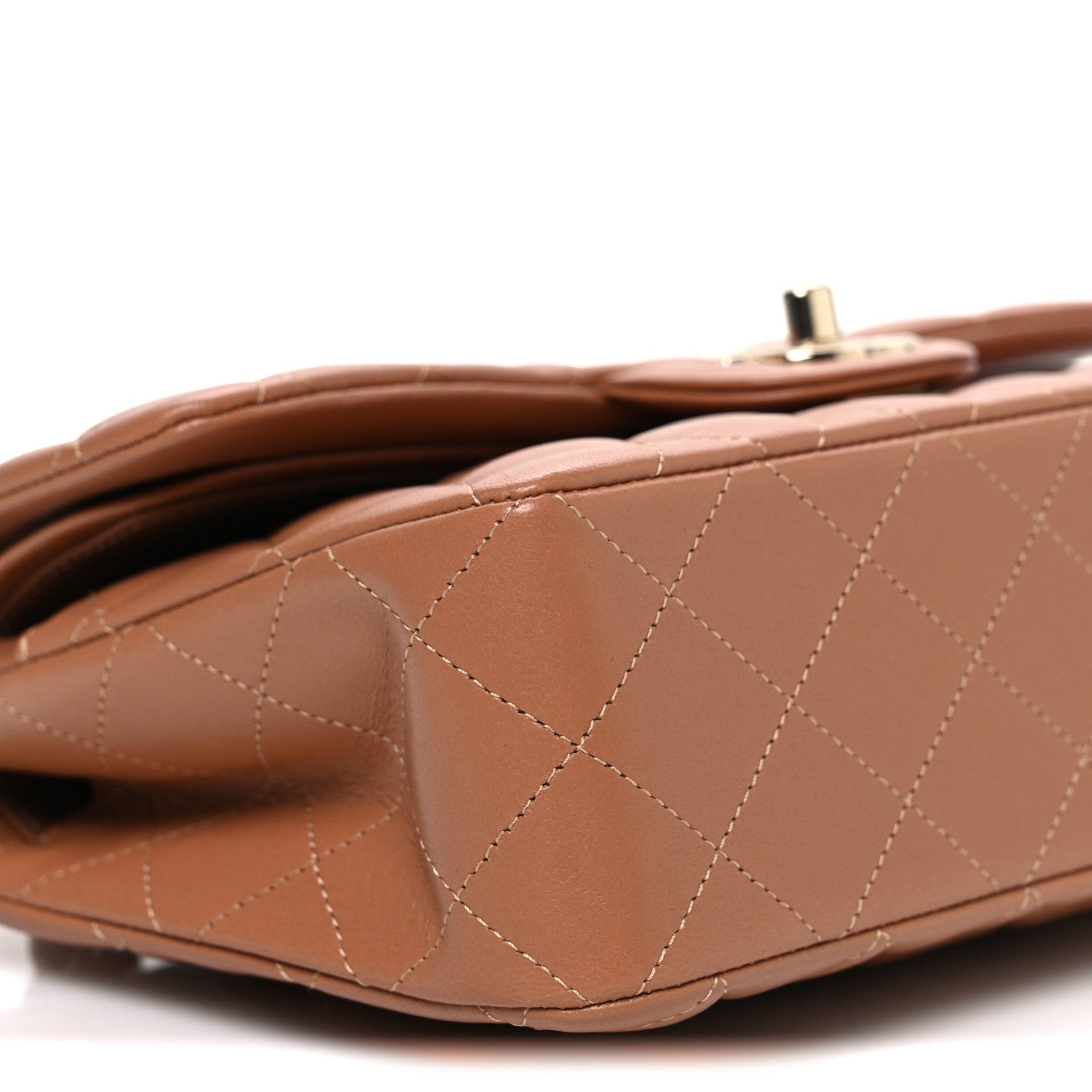 Chanel Lambskin Quilted Small Double Flap Brown 9 of 10