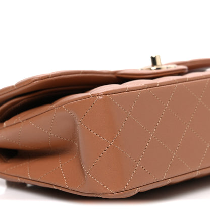 Chanel Lambskin Quilted Small Double Flap Brown 9 of 10