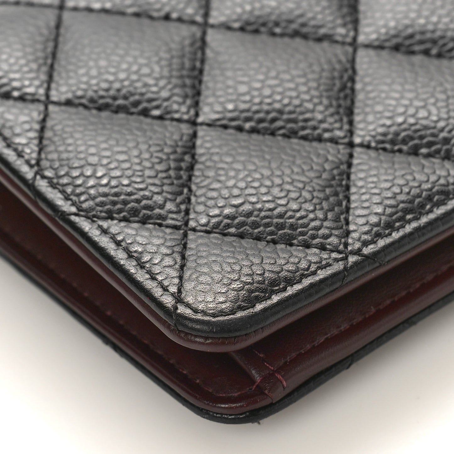 Caviar Quilted Yen Wallet Black