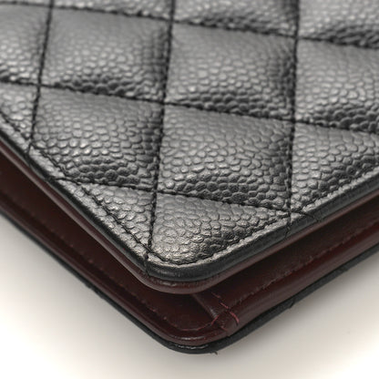 Chanel Caviar Quilted Yen Wallet Black 8 of 9