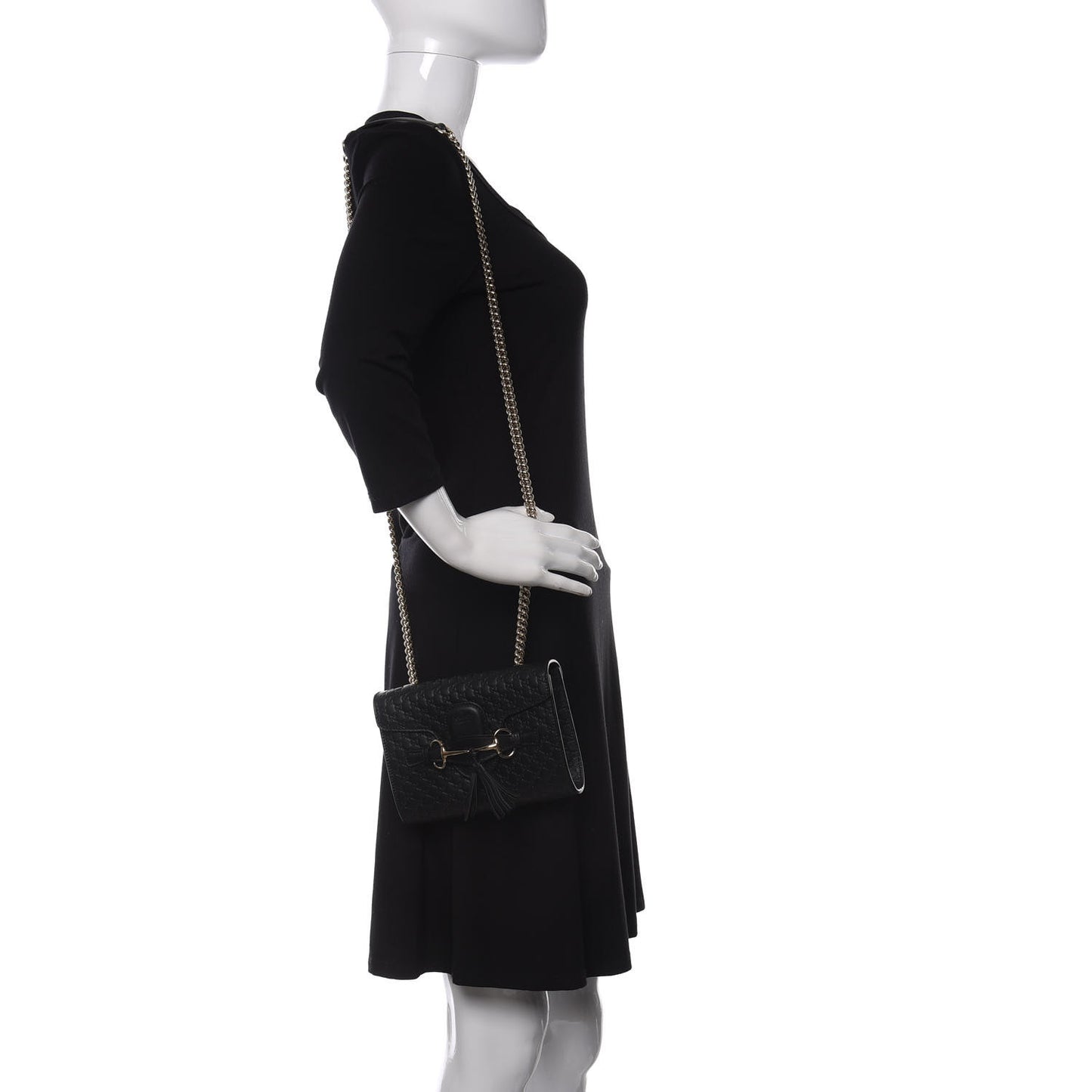 Microguccissima Mini Emily Shoulder Bag Black
