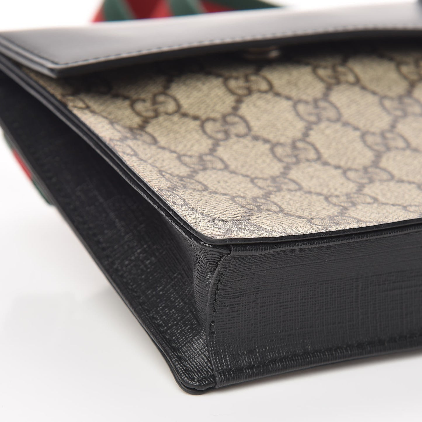 GG Supreme Monogram Web Belt Bag Black