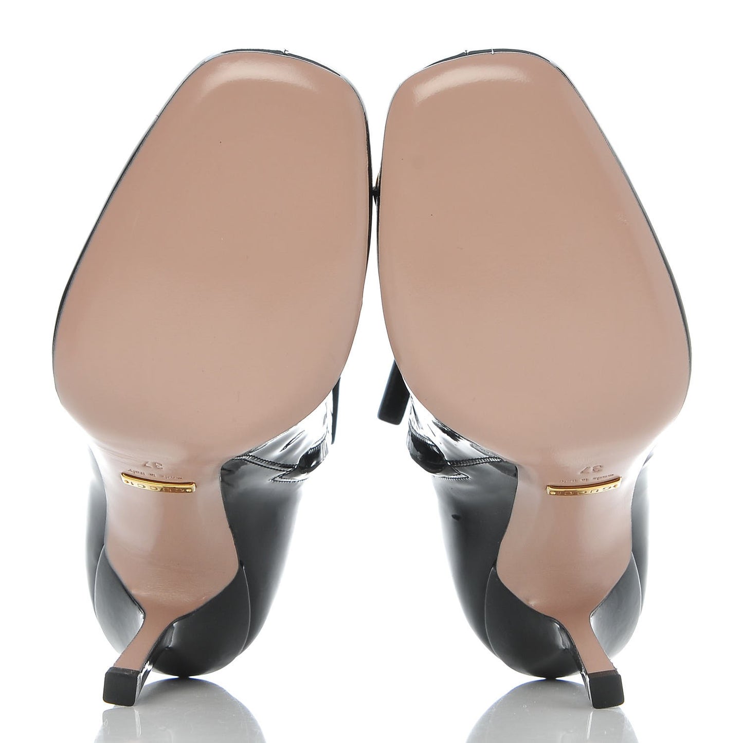 Patent Horsebit Ankle Booties 37 Black