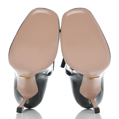 Gucci Patent Horsebit Ankle Booties 37 Black 5 of 8