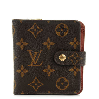 Louis Vuitton Monogram Compact Zippe Zipped Wallet 1 of 9
