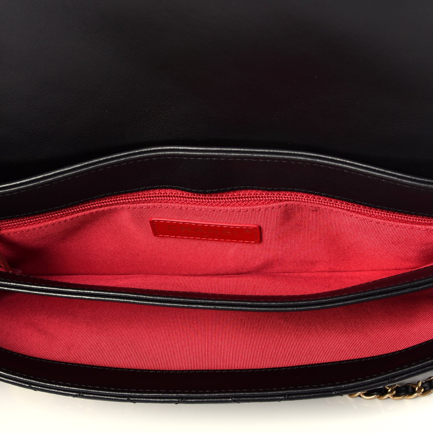 Chanel Calfskin Quilted Enchained Clutch Black 5 of 10