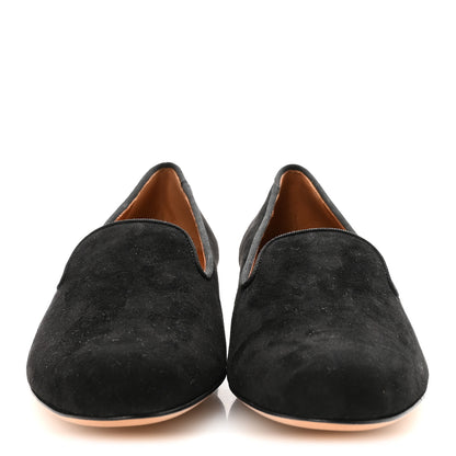 Valentino Garavani Suede Slipper Flats 36.5 Black 3 of 10
