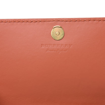Burberry Calfskin Logo Embossed Chain Wallet Orange 5 of 9